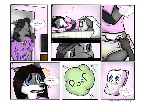 Crinkly diaper transformation [page 1/3] by kratox Fur