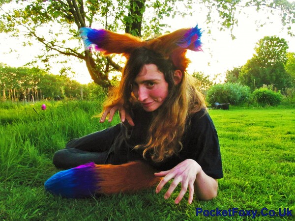Big Ears Fox Gnar Tail Set LOL Bright Realistic Fluffy