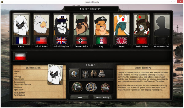 Hearts of Iron 4 Portrait of leaders by Droll3 Fur Affinity [dot] net