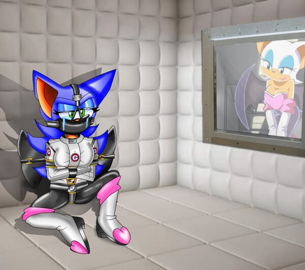 Rougified Sonic in a Straight Jacket Double Crosse by