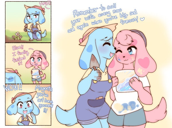 blue and magenta by Raikissu Fur Affinity [dot] net
