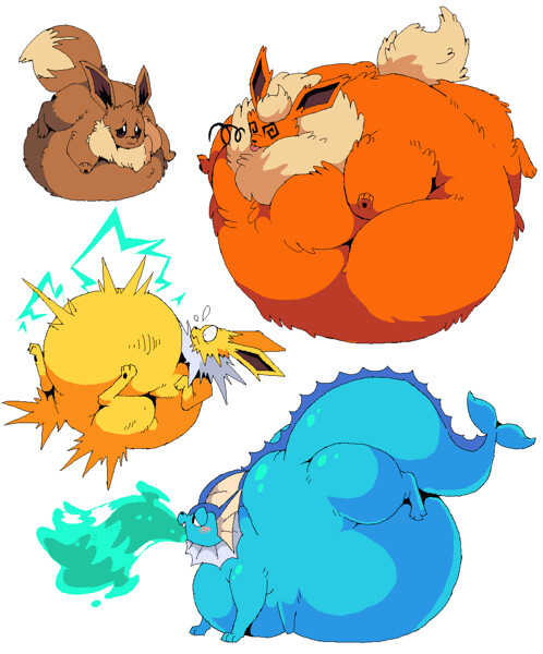 Eeveelution Doodles by PukupukuDragon Fur Affinity [dot] net