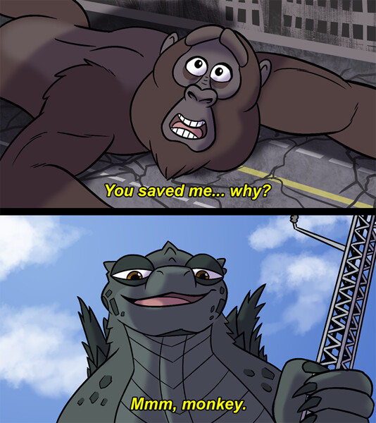 Godzilla vs. Kong by HeresyArt Fur Affinity [dot] net