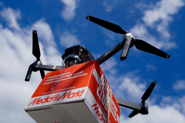 Autonomous Drone Package Delivery Times Square Chronicles