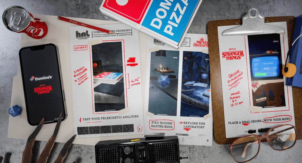Domino’s and Netflix Premiere Mind Ordering App Before ‘Stranger Things