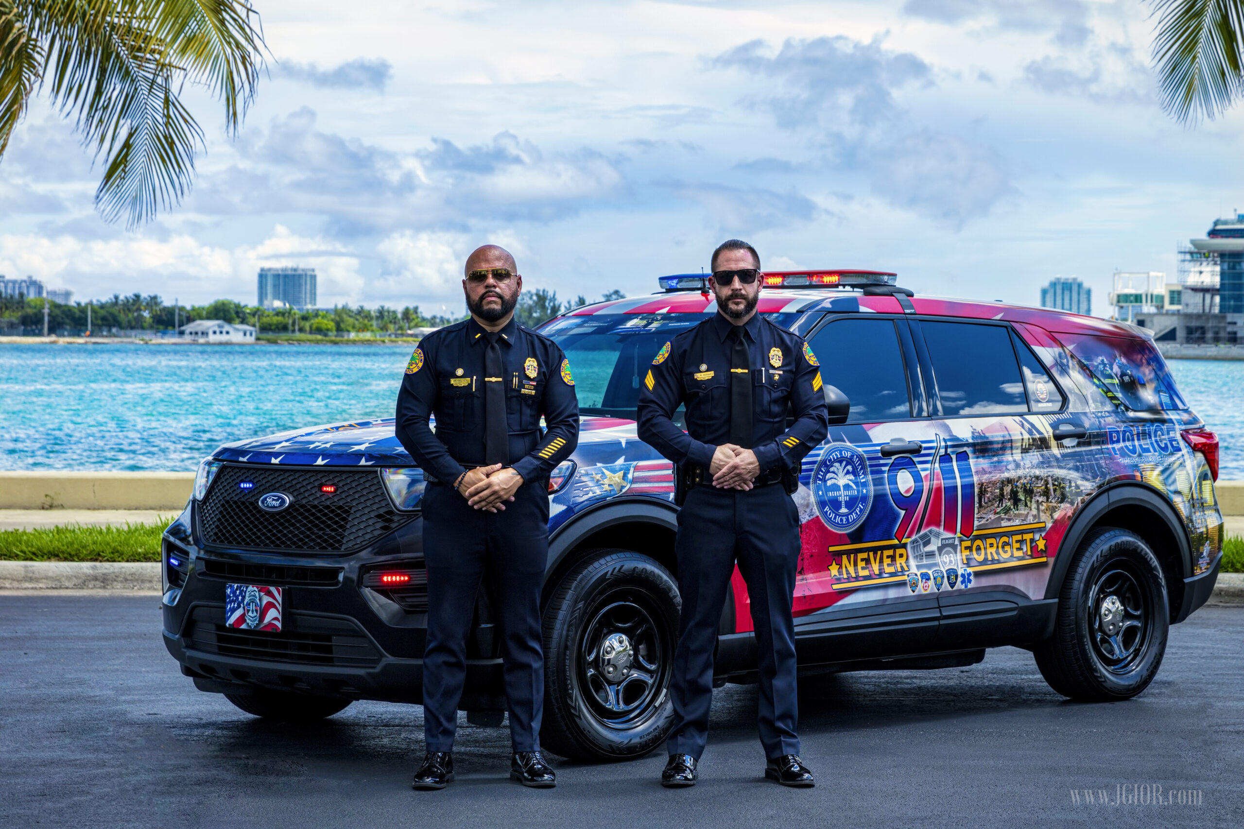 City of Miami Police Department Unveils 9/11 Remembrance Car Wrap and Badge Tunnel to Towers