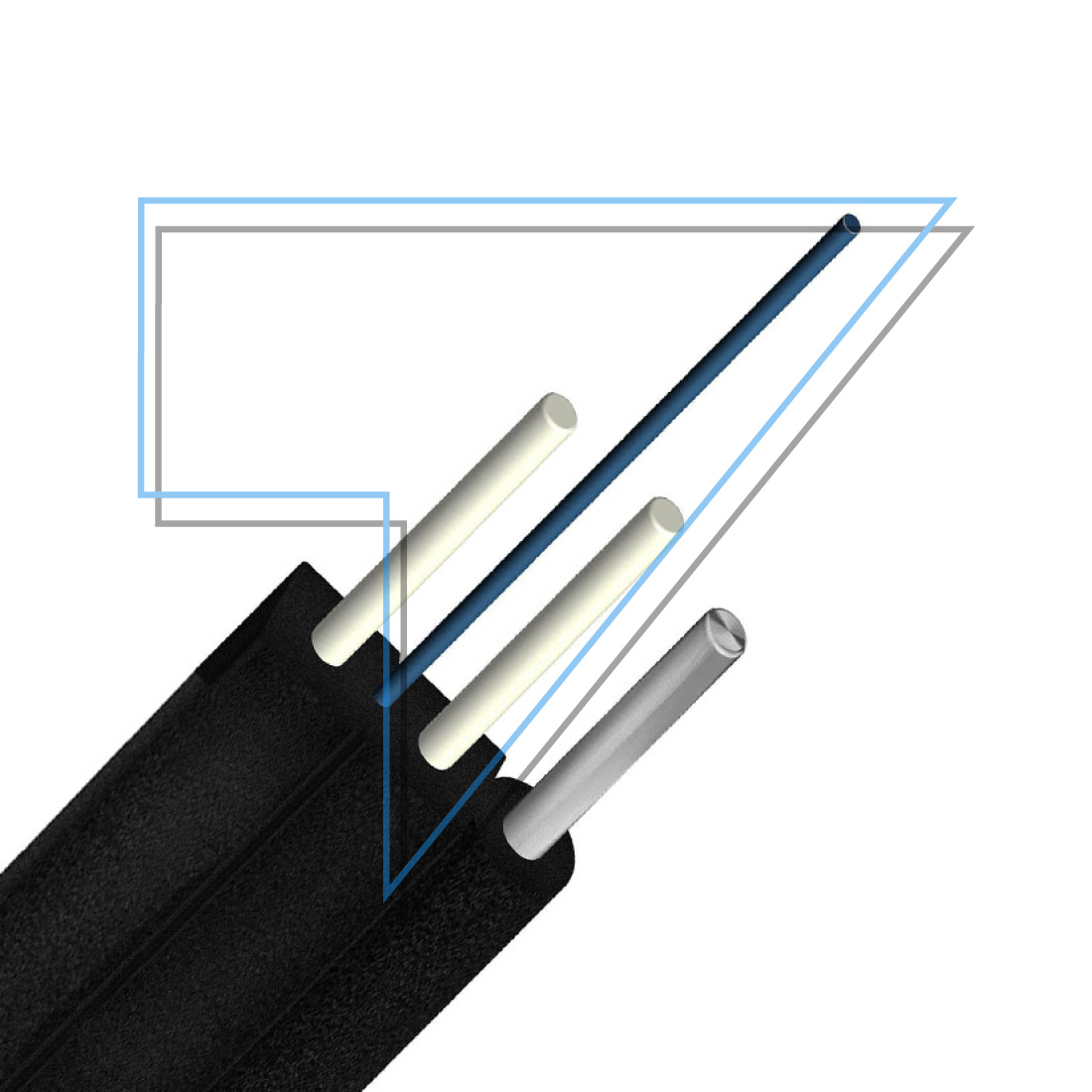 Fiber Optic Cable Drop T2tek , Accessories CATV industry, FTTH, Fiber