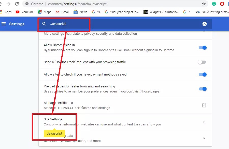 How to enable or disable JavaScript in Google Chrome and Firefox