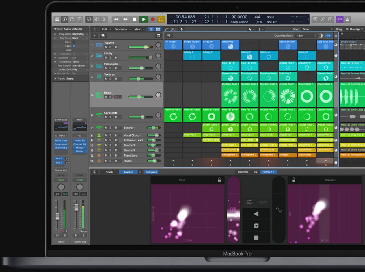 Apple Logic Pro X 10.5 リアルタイムパフォーマンスのトレンドをリードする LiveLoops / Remix FX