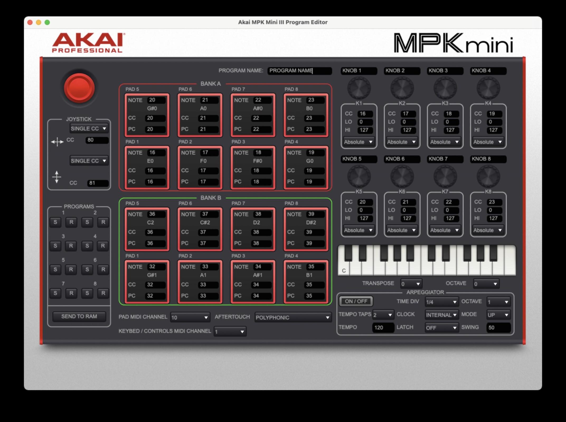 AKAI MPK mini mk3 Tips 専用エディター MPK Mini III Program Editor はここにある WAVEFORM LAB