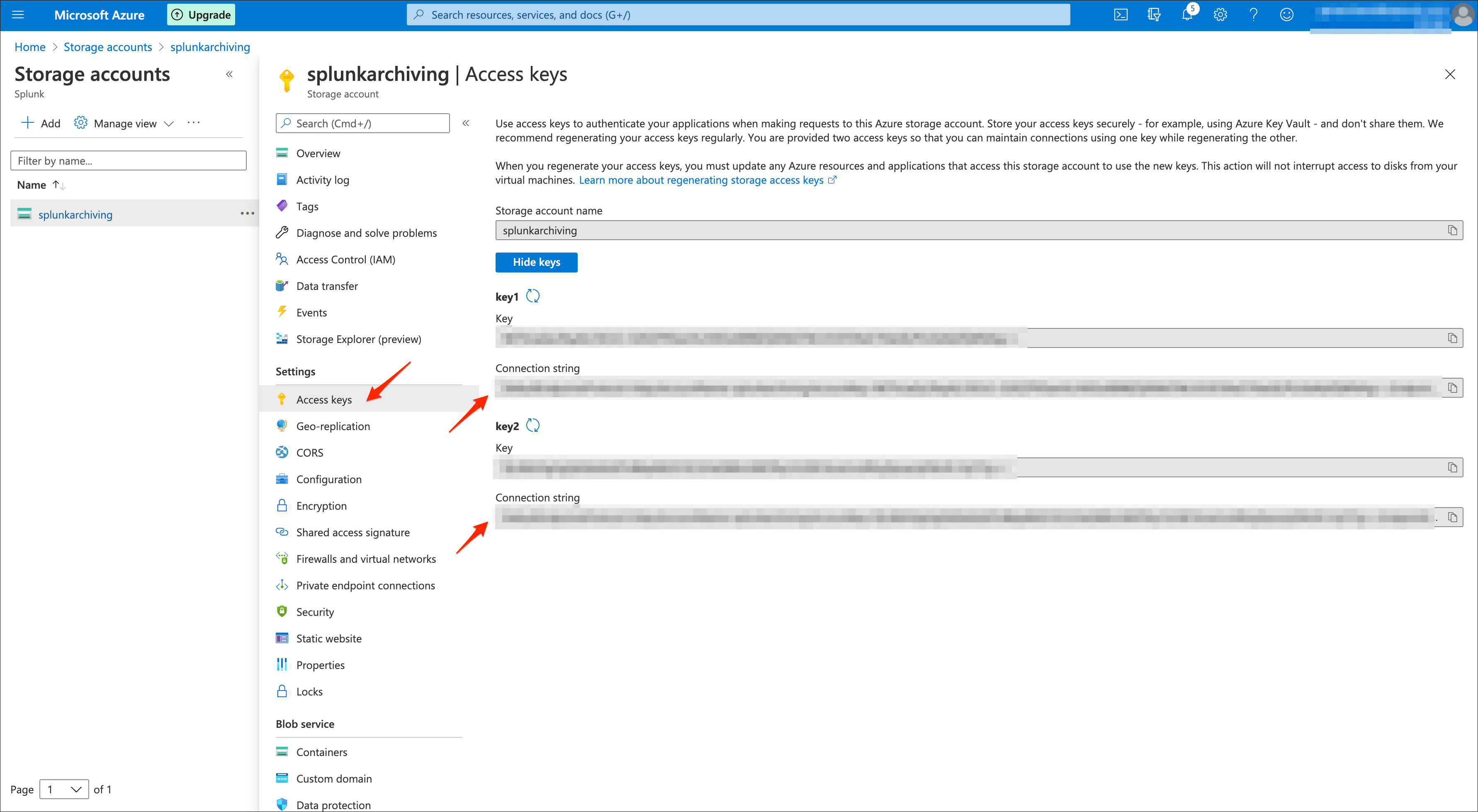 Azure Blob Storage Connection String Dandk Organizer