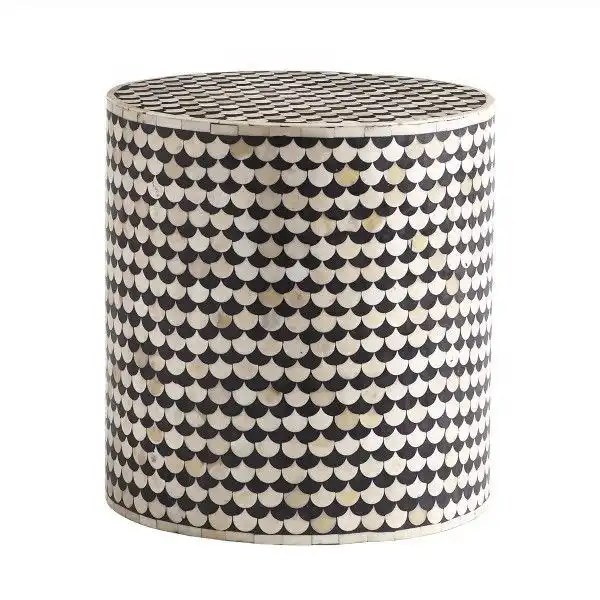Shop Exquisite Bone Inlay Side Table in Abu Dhabi Tabeer Homes