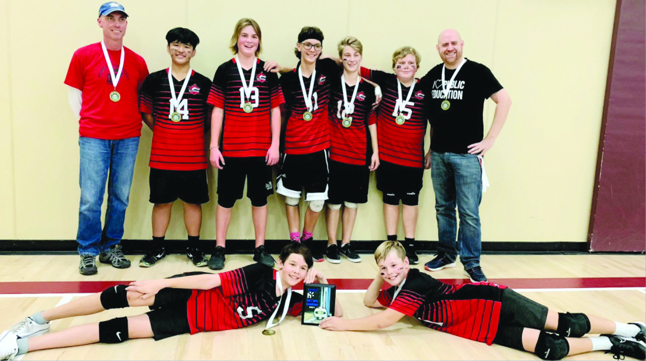D.A. Ferguson boys volleyball captures divisional title › The Taber Times
