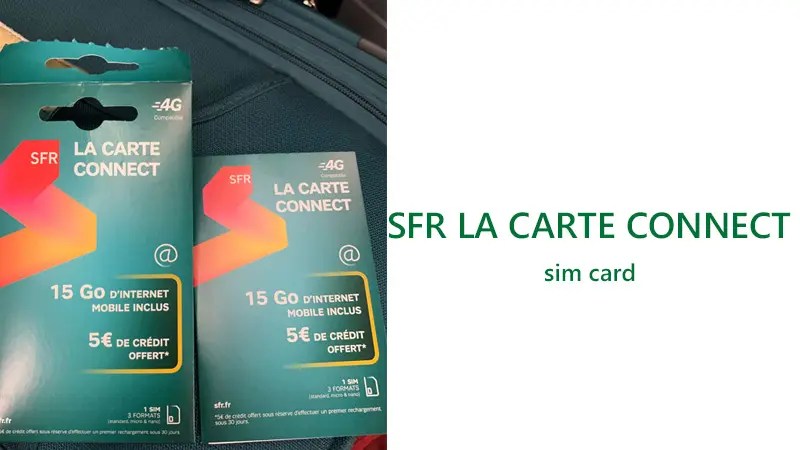 France Travel Sim Card SFR LA CARTE CONNECT 15G Deals Card for €14.99