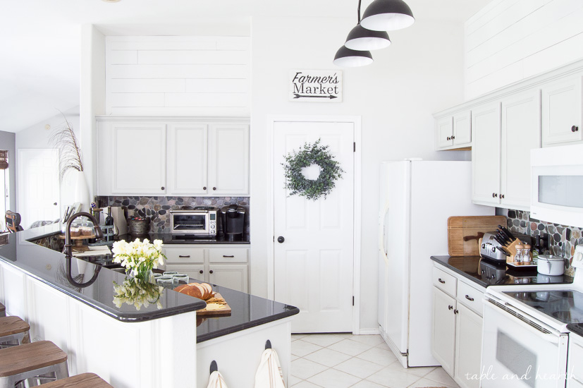 Grey And White Rustic Kitchen