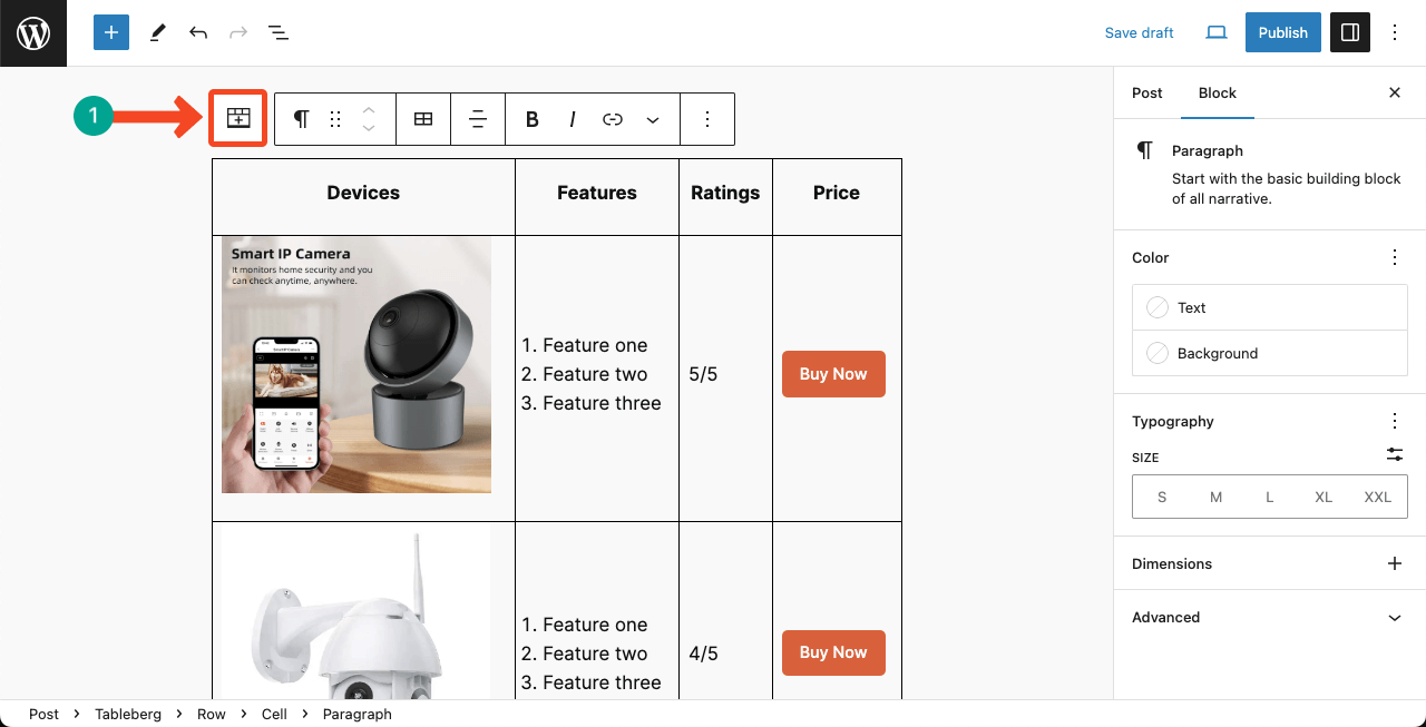 How to Change Table Background Color in WordPress