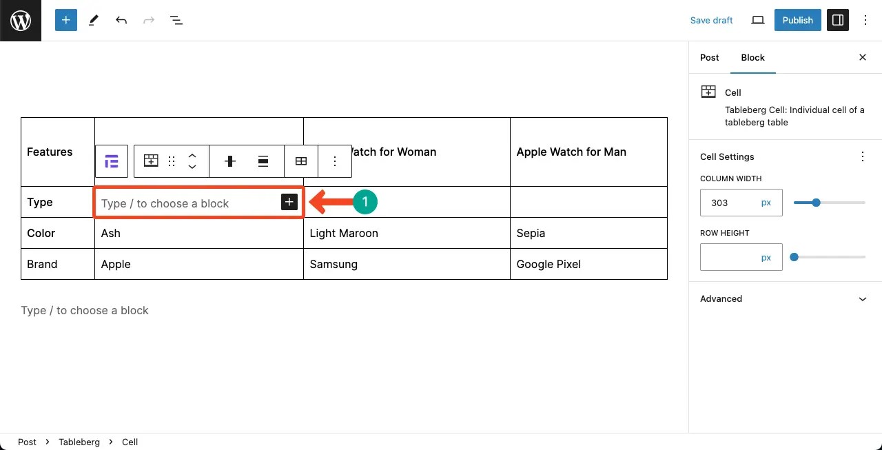 How to Add an Image to a Table in WordPress Tableberg