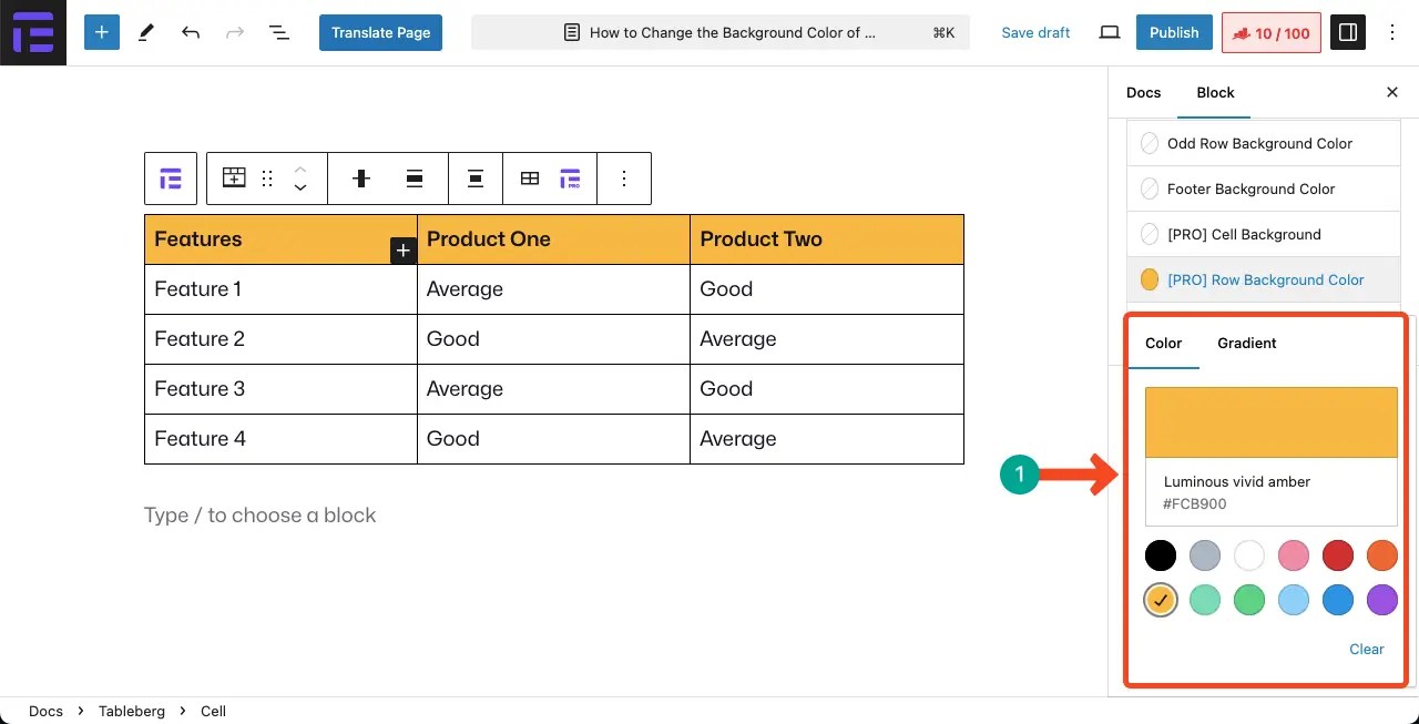 How to Change the Background Color of an Individual Row