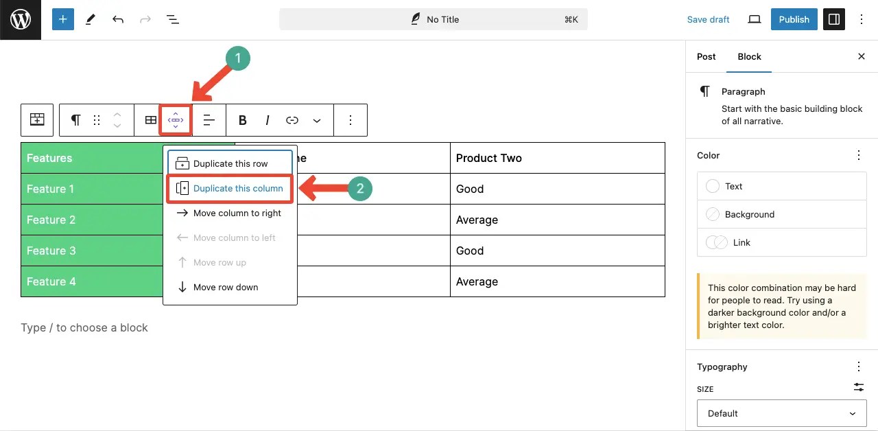 How to Duplicate a Row/Column