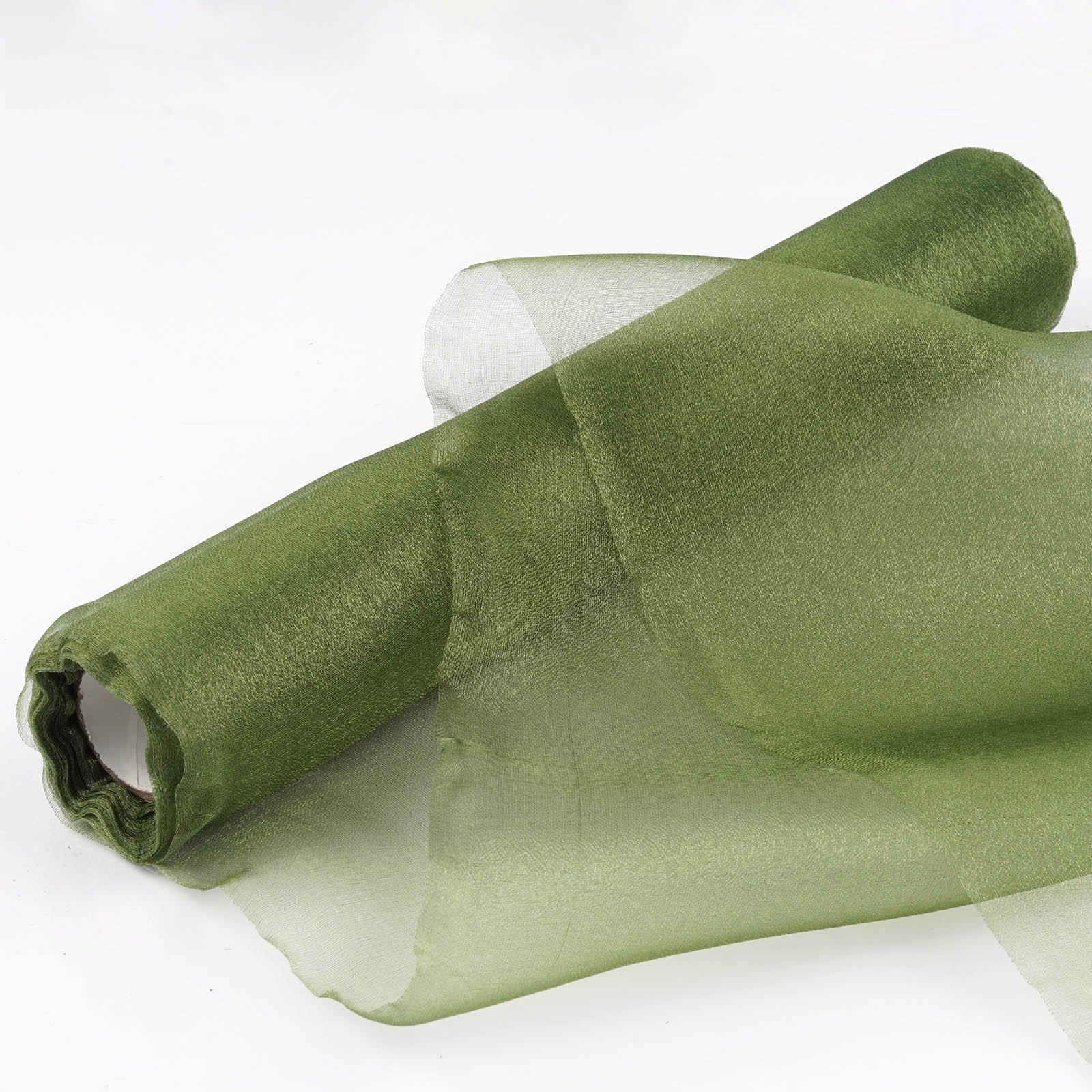 Buy 12"x10 Yards Chiffon Fabric Bolt Moss Green at Tablecloth Factory