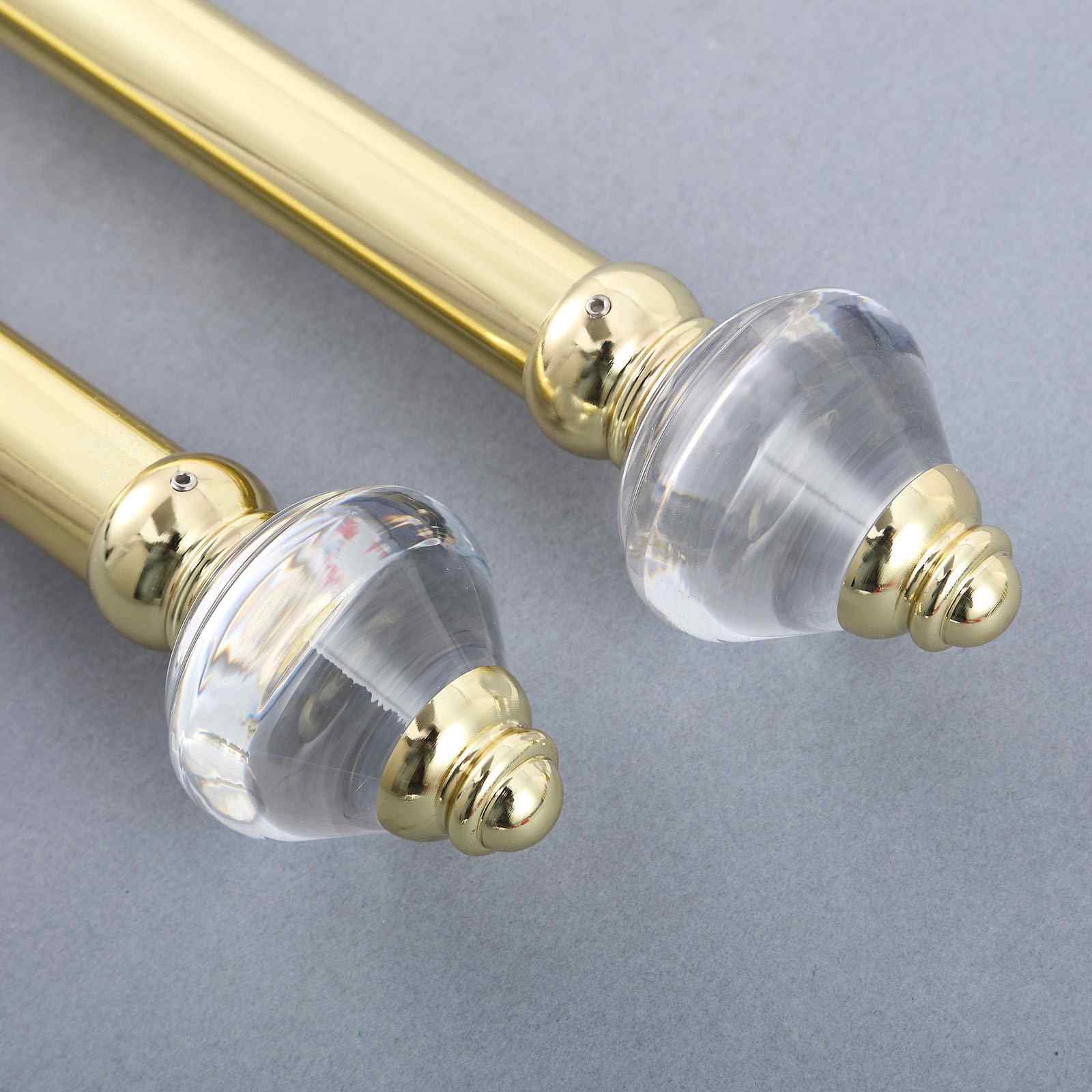 Buy 42"126" 1" Dia Adjustable Metal Curtain Rod Set Gold