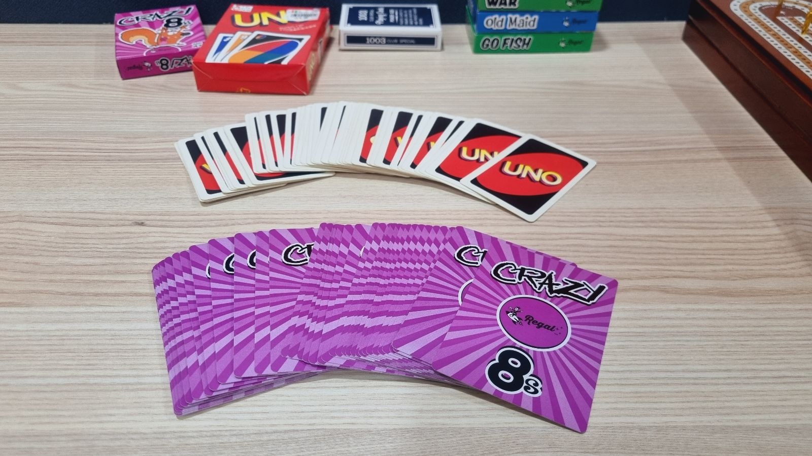 Crazy Eights vs. UNO Table Games Hub