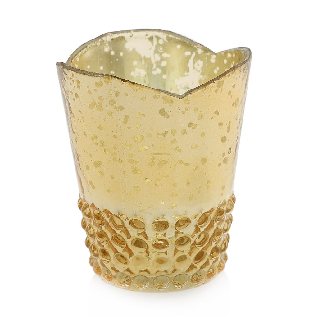 Gold Votive Candle HolderTulip Table Manners