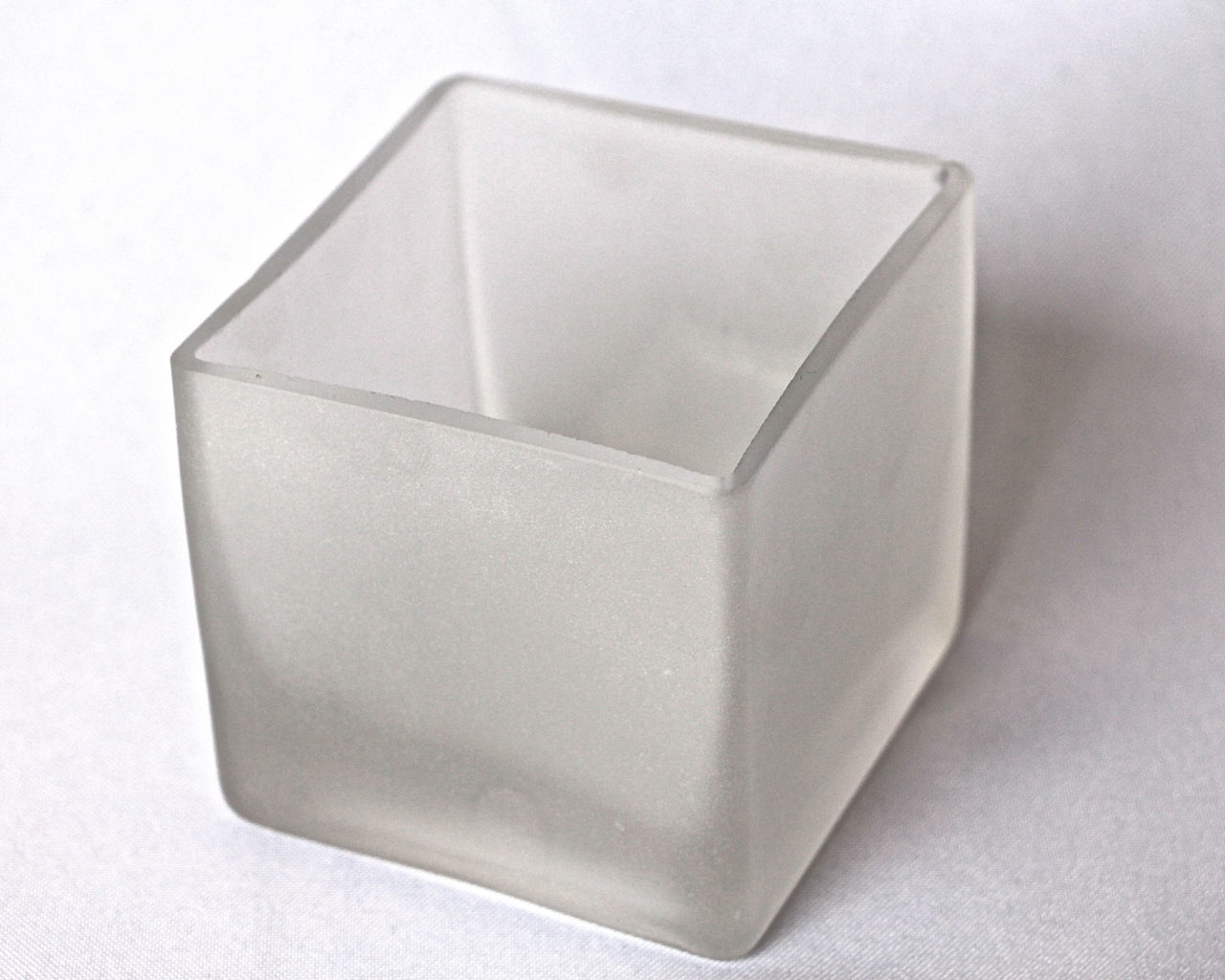 Frosted Votive Candle Holder3" Square Table Manners