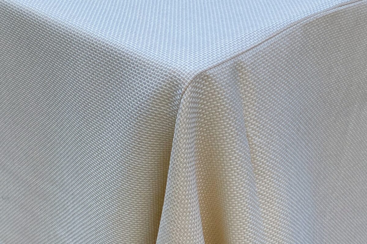 Ivory Basketweave Table Manners