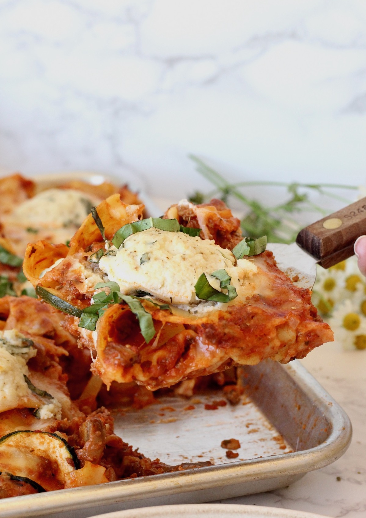 Deconstructed (Sheet Pan) Lasagna Table Nutrition