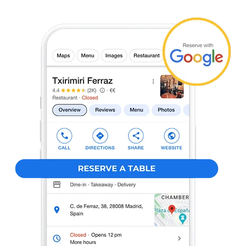 Google Integration for Restaurant Reservations Tableo
