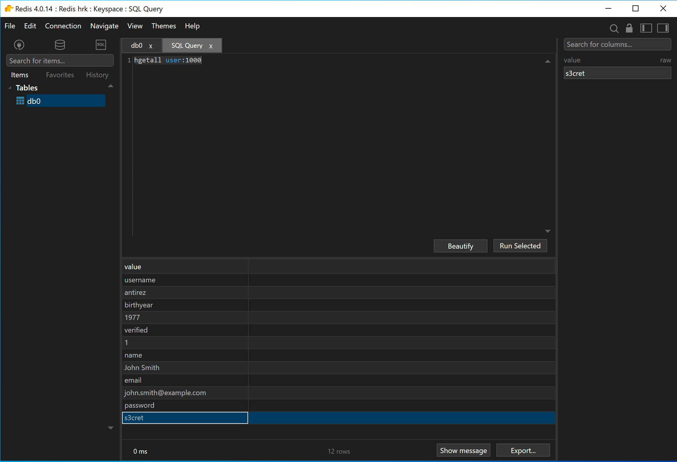 A native, lightweight client for Redis on Windows TablePlus