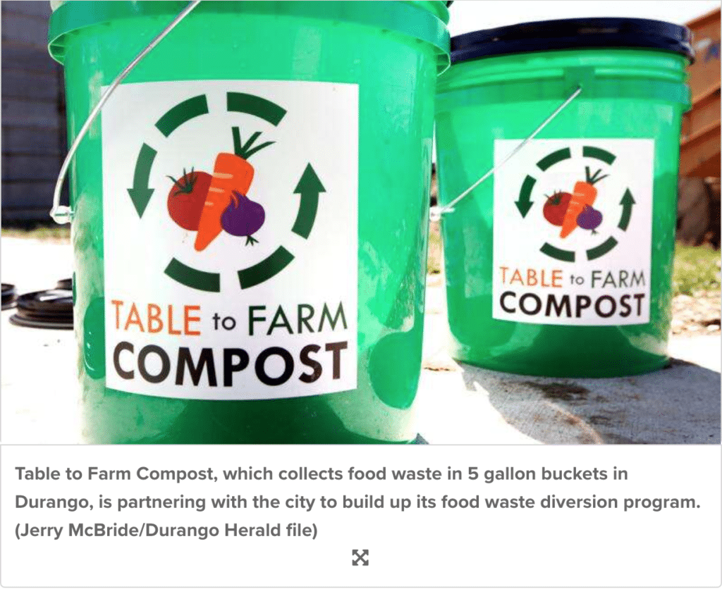 Durango partners with Table to Farm Compost to increase food waste diversion Table to Farm Compost