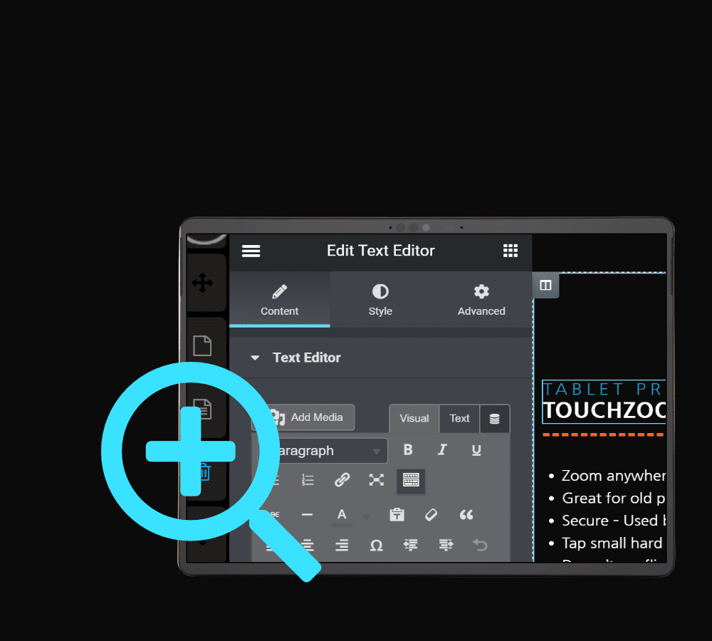 touch zoom desktop Stylus and Microsoft Windows Tablet apps Touch