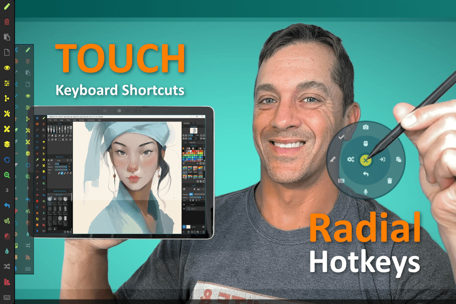 Stylus and Microsoft Windows Tablet apps - Touch Screen Shortcuts 