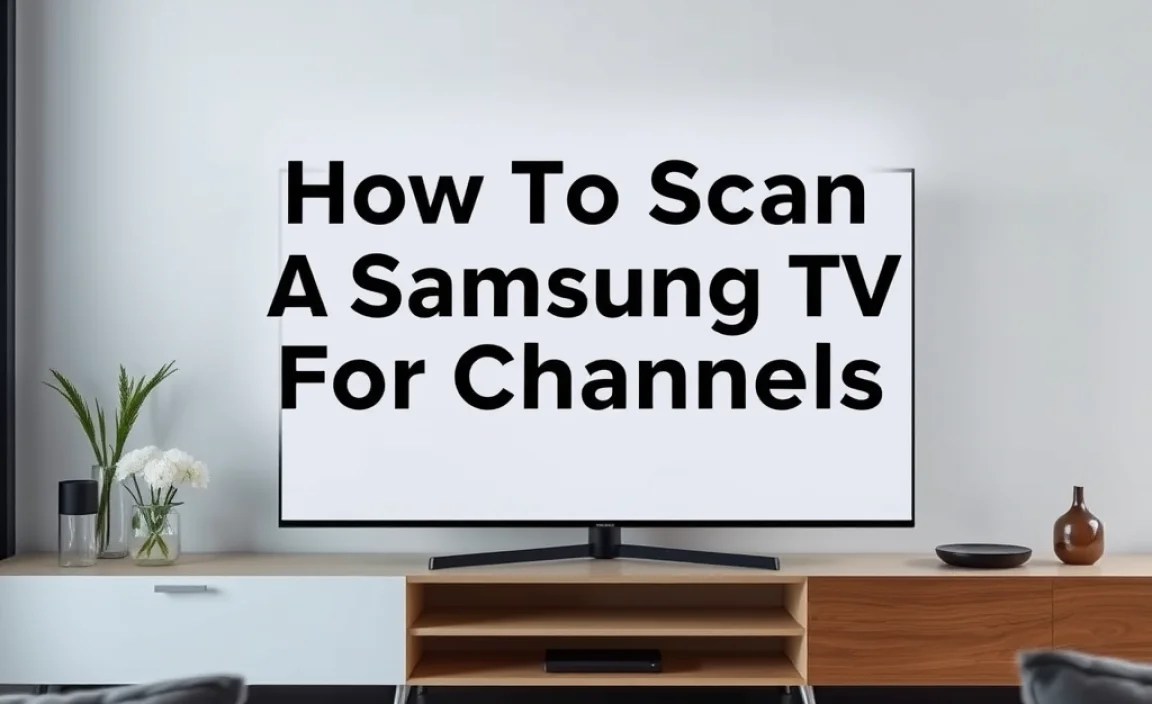Accessing the Menu for Channel Scanning