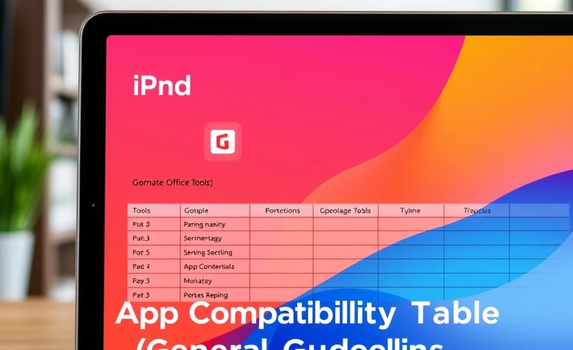 App Compatibility Table (General Guidelines)