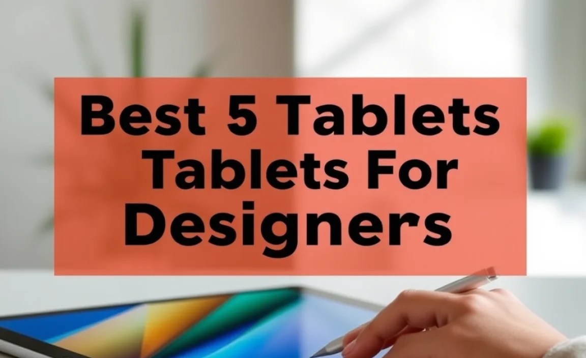 Best Tablets For Designers: Essential Picks
