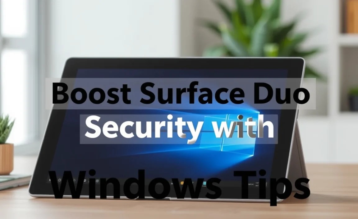 Boost Surface Duo Tablet Security with Windows Tips