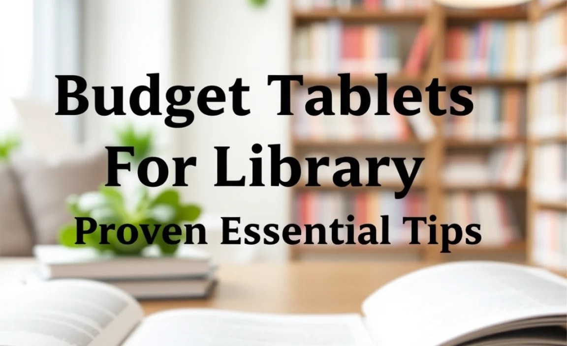 Budget Tablets For Library: Proven Essential Tips