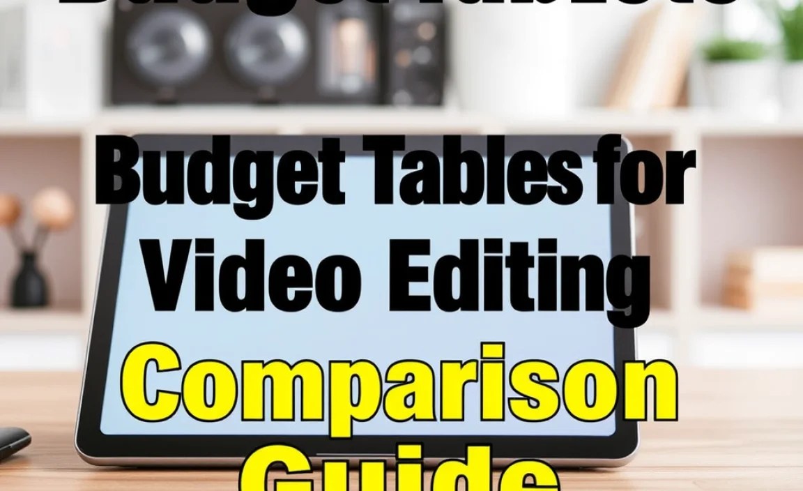 Budget Tablets for Video Editing Comparison: Essential Guide