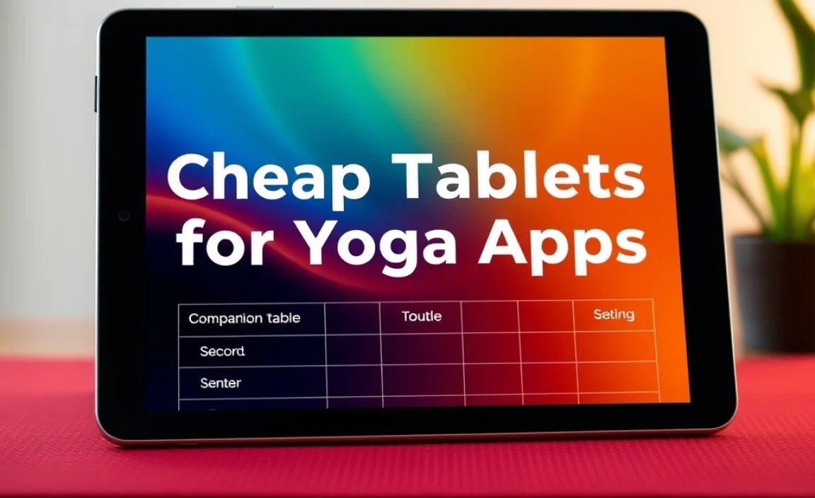Cheap Tablets for Yoga Apps Comparison Table