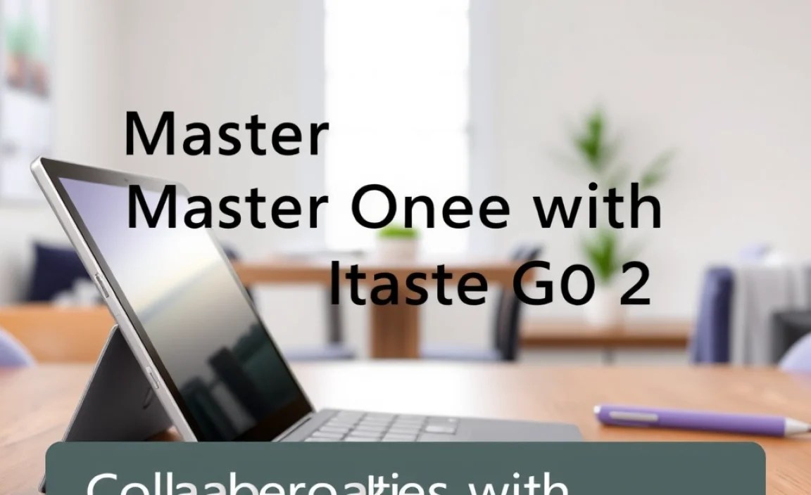 Collaborating with OneNote on Surface Go 2