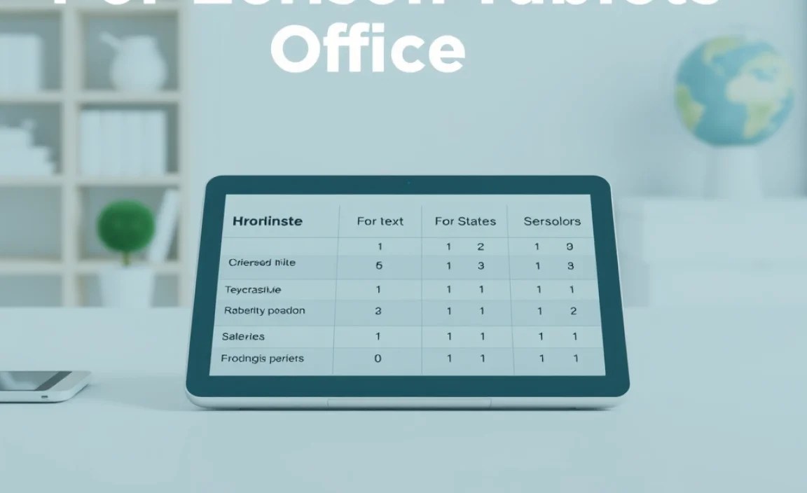 Comparative Table: Affordable Office Tablets at a Glance