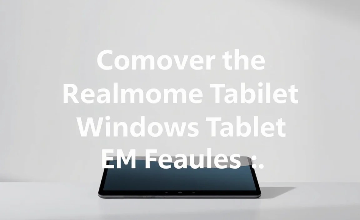 Comparison: Realme Windows Tablet Features