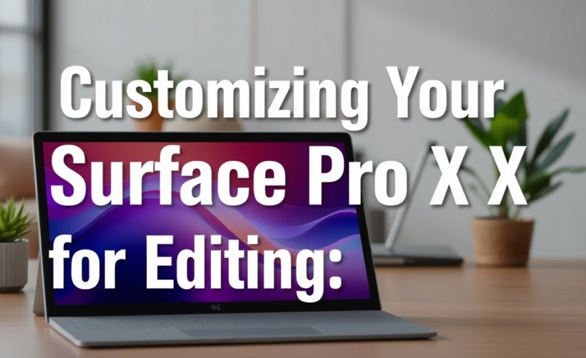 Customizing Your Surface Pro X for Editing
