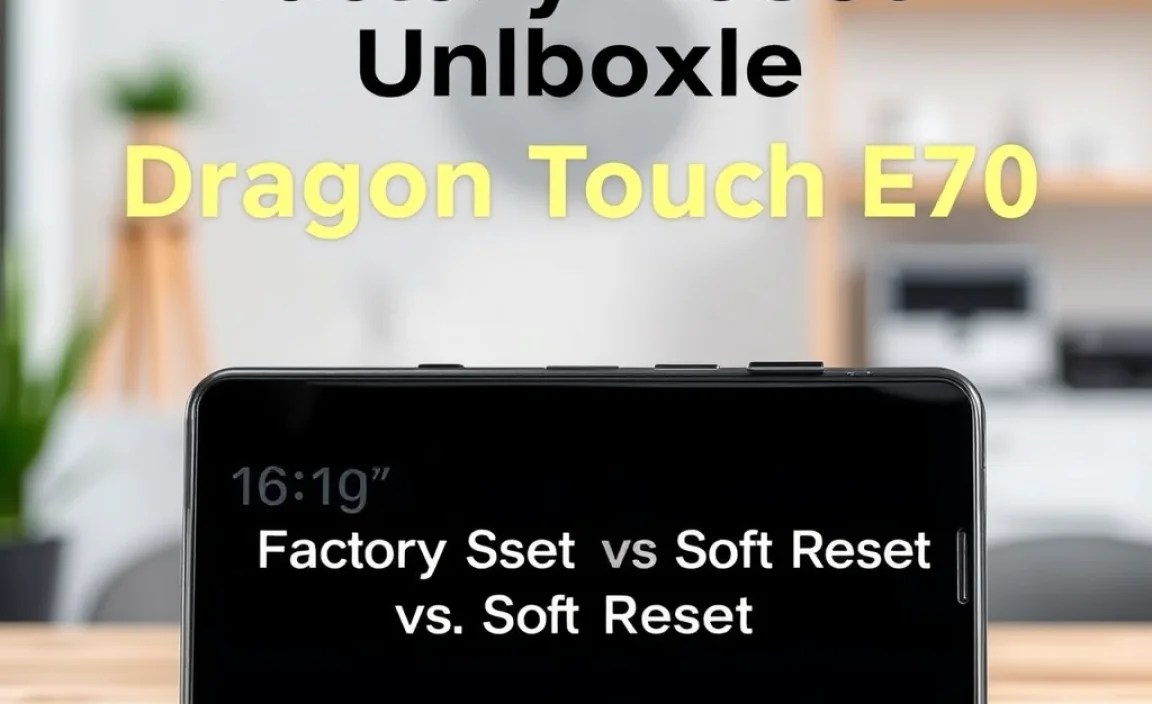 Dragon Touch E70 Factory Reset vs. Soft Reset