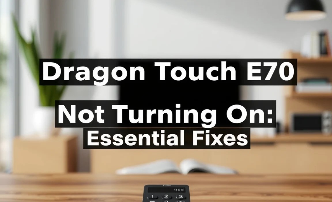 Dragon Touch E70 Not Turning On: Essential Fixes