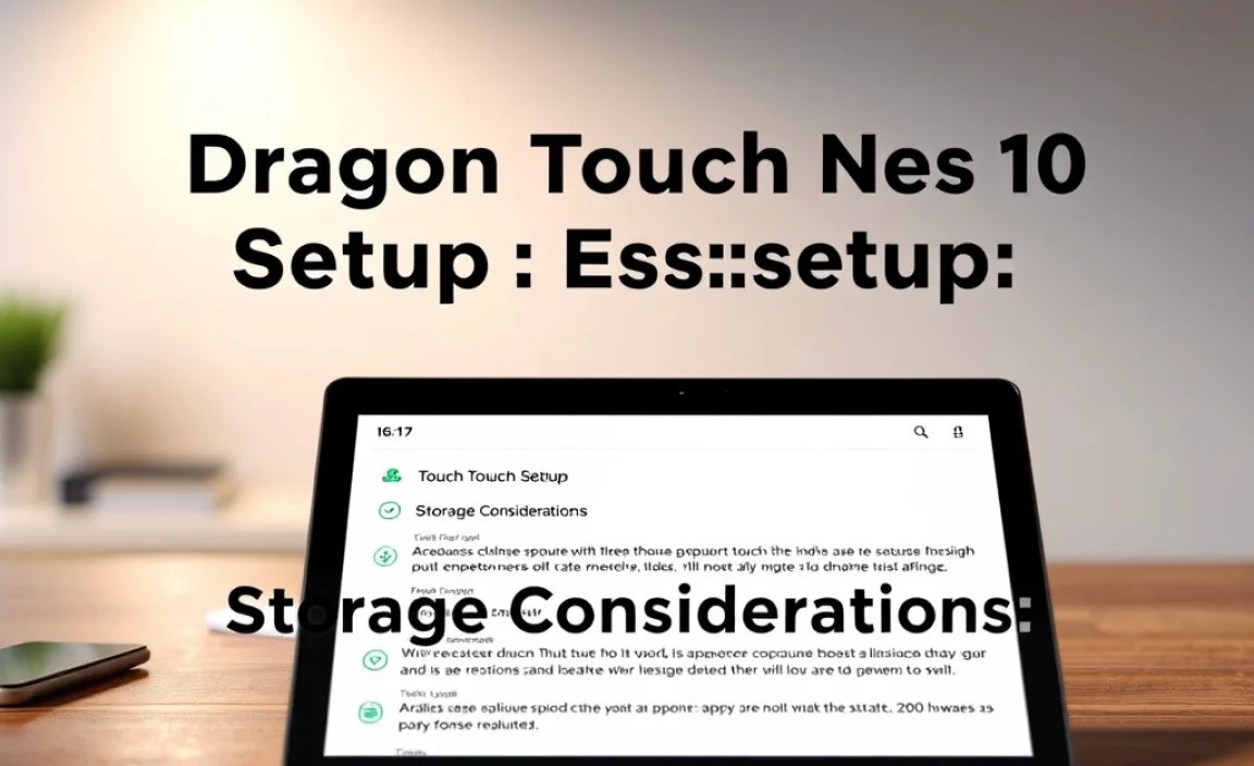 Dragon Touch Notepad K10 Setup: Storage Considerations
