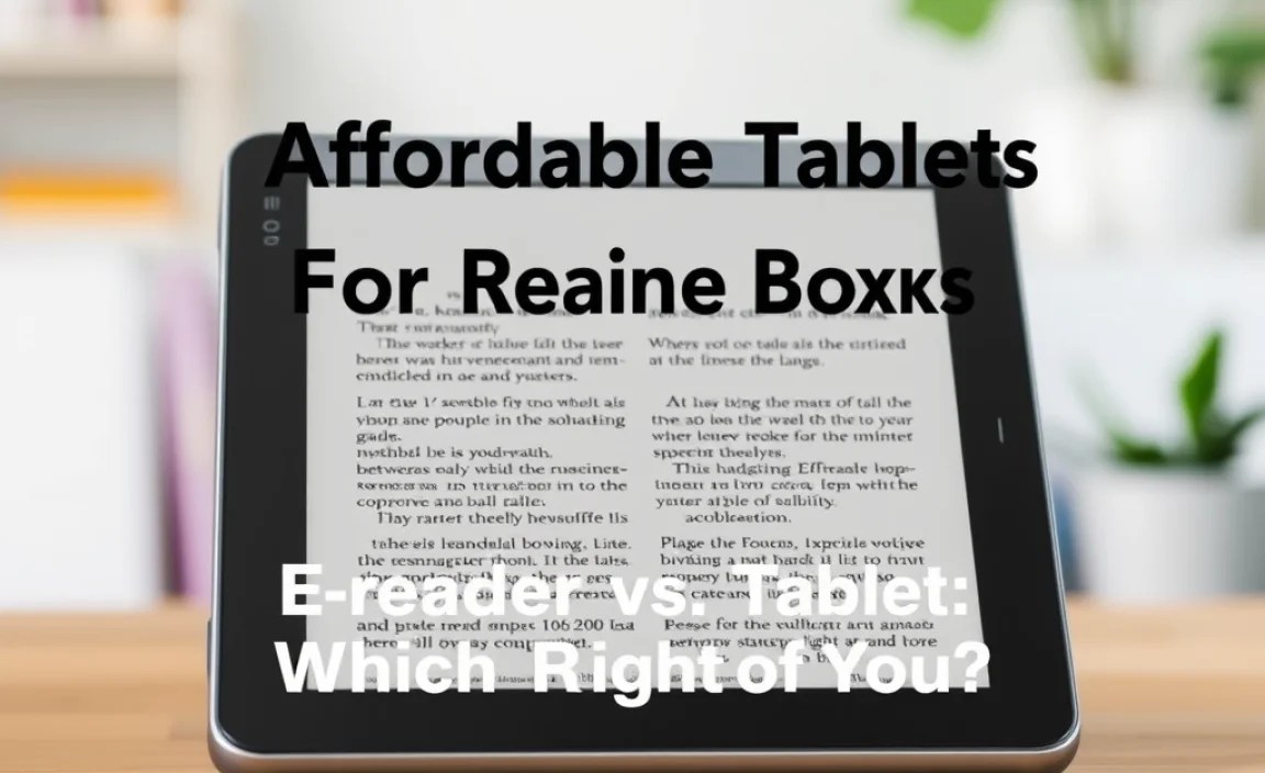 E-reader vs. Tablet: Which is Right for You?